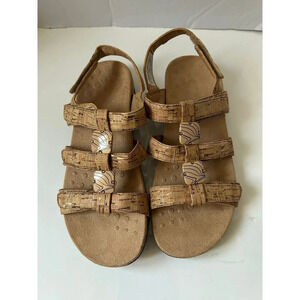 Vionic Women’s Sandals, Amber Gold Cork slingback Size 8